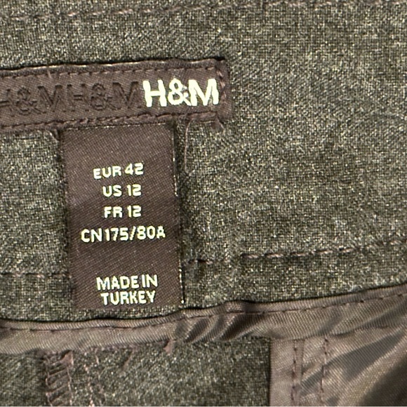 H&M Women’s Gray Work Slacks - Size 12, Stylish Office Dress Pants w/ Pockets - Picture 8 of 16